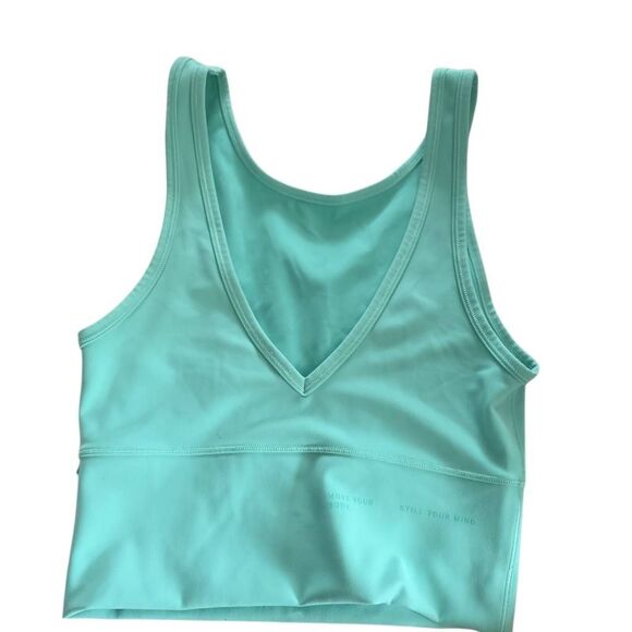 Lululemon Women's Size 4 Aquamarine Long Line Sports Bra - Picture 1 of 4